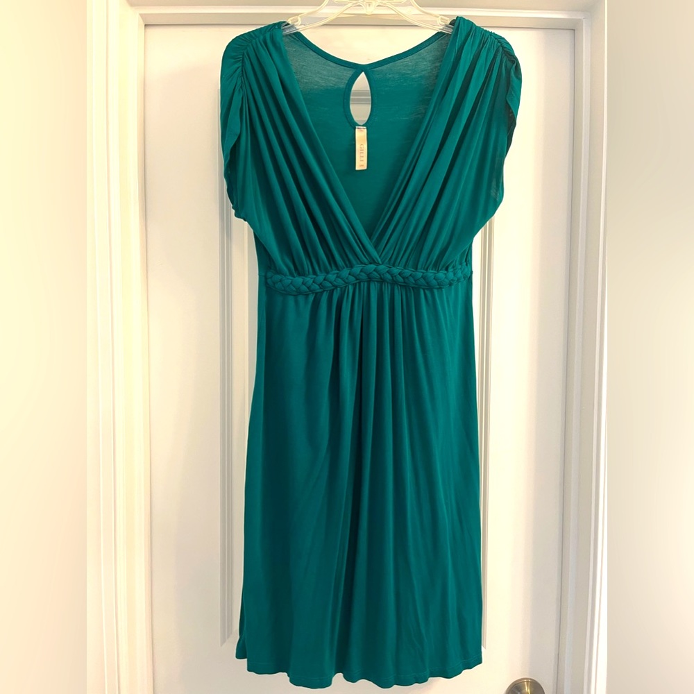 Gilli M Empire Waist Teal Dress